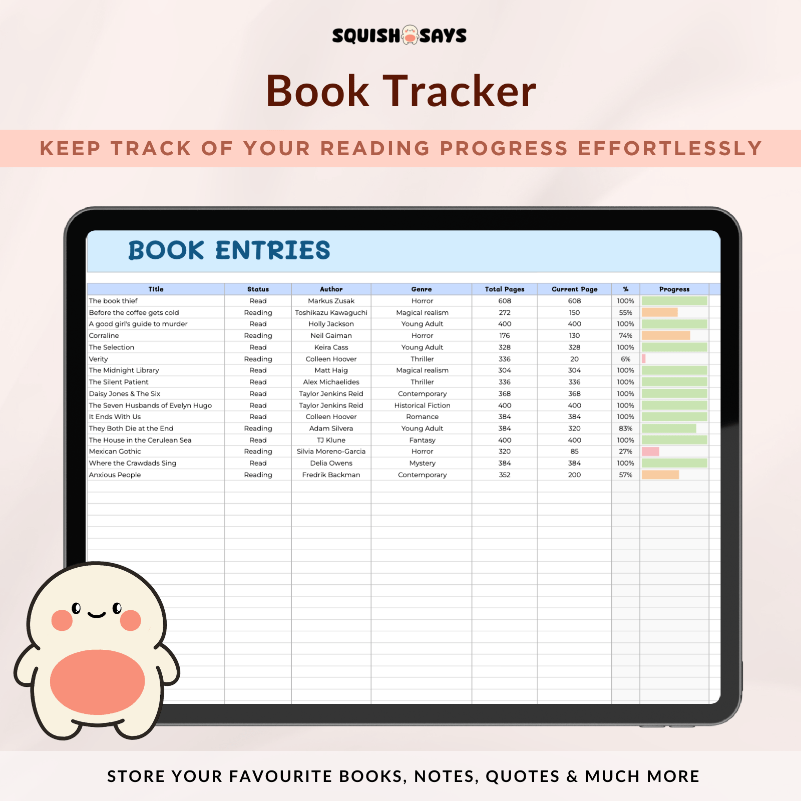 Book Tracker - Squishsays