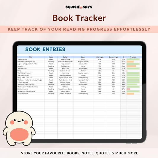 Book Tracker - Squishsays