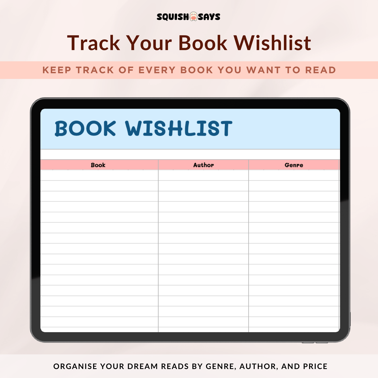 Book Tracker - Squishsays