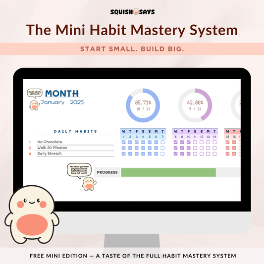 The Mini Habit Mastery System - Squishsays